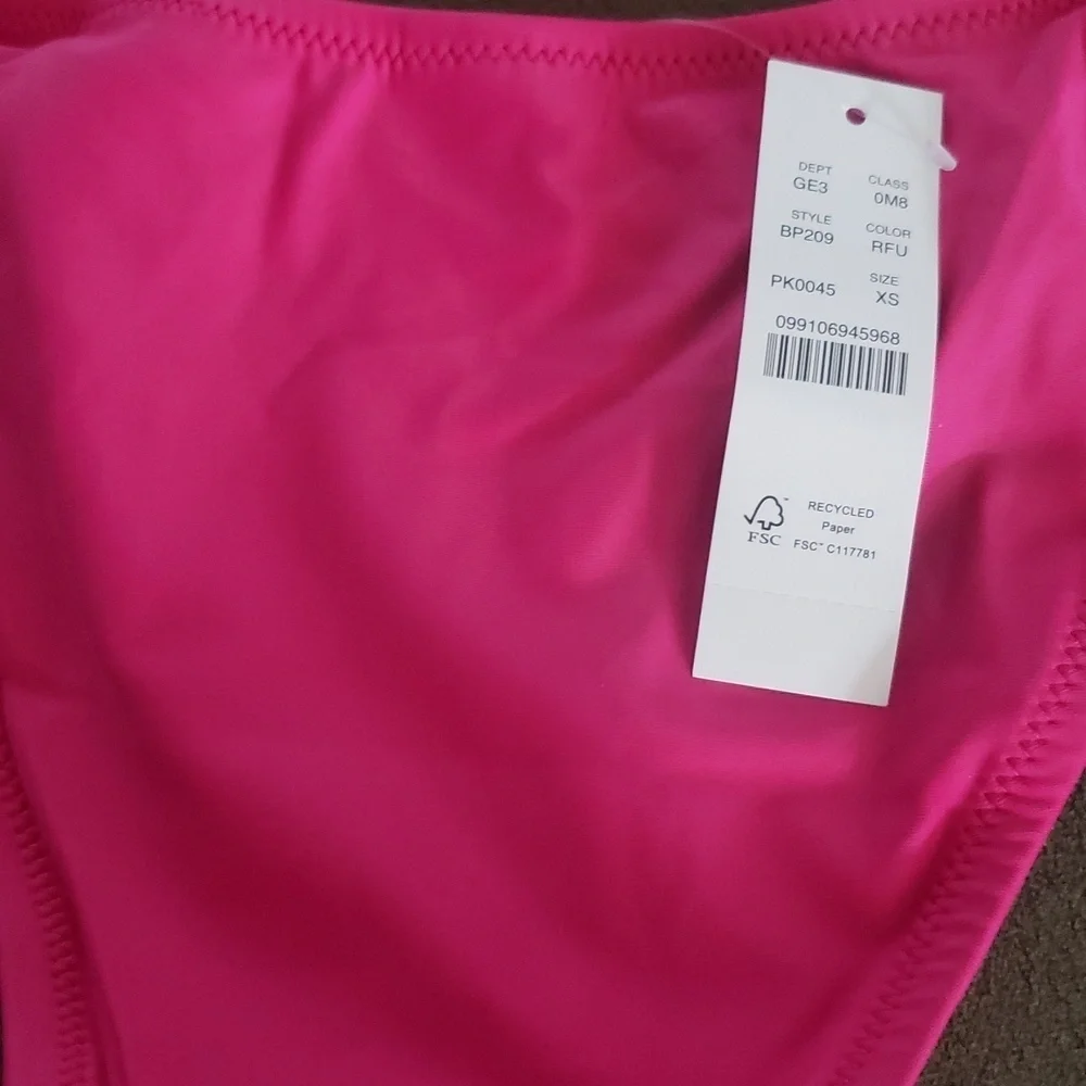 New J. Crew Cruisewear 2 Piece Bikini Color Block Halter Top Size XS